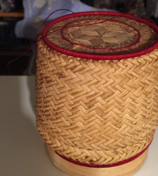 My Lao rice basket I got in Vientiane.